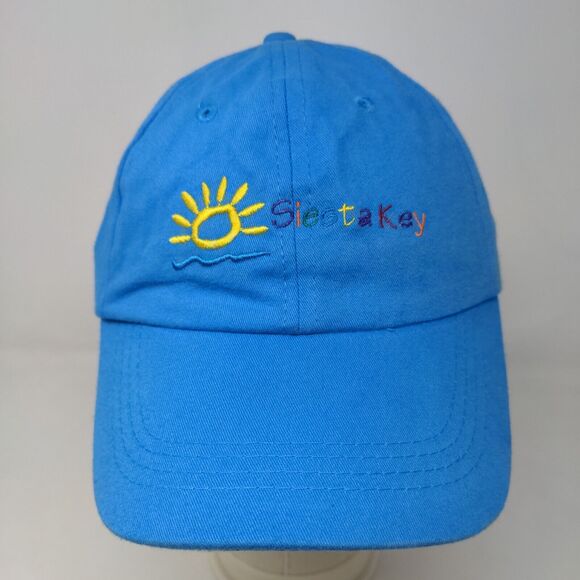 Distinctive Headwear Boy's Strapback Hat Blue Embroidered Siesta Key Logo Cotton - Picture 2 of 7